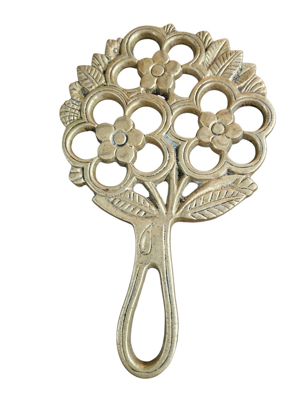Vintage Brass Flower Trivet
